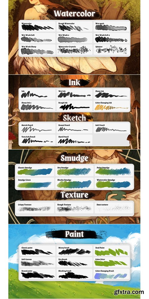 Gumroad - Isabela Duffles - Puffy\'s Clip studio Brush Pack | Complete Collection V.2
