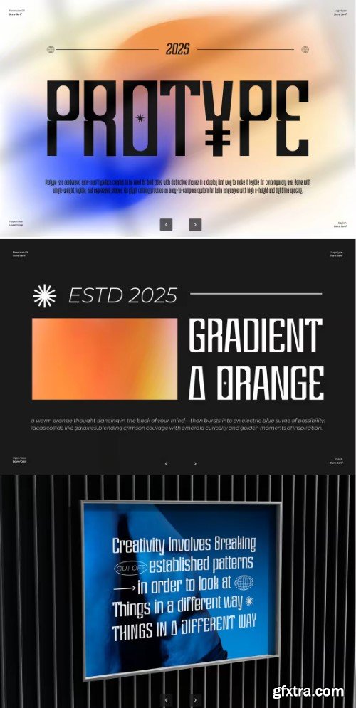 Creativemarket - Protype || Unique Condensed Sans Serif Font