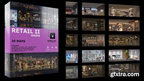Gumroad - wParallax Retail 2 // One-Click-Interiors for Archviz