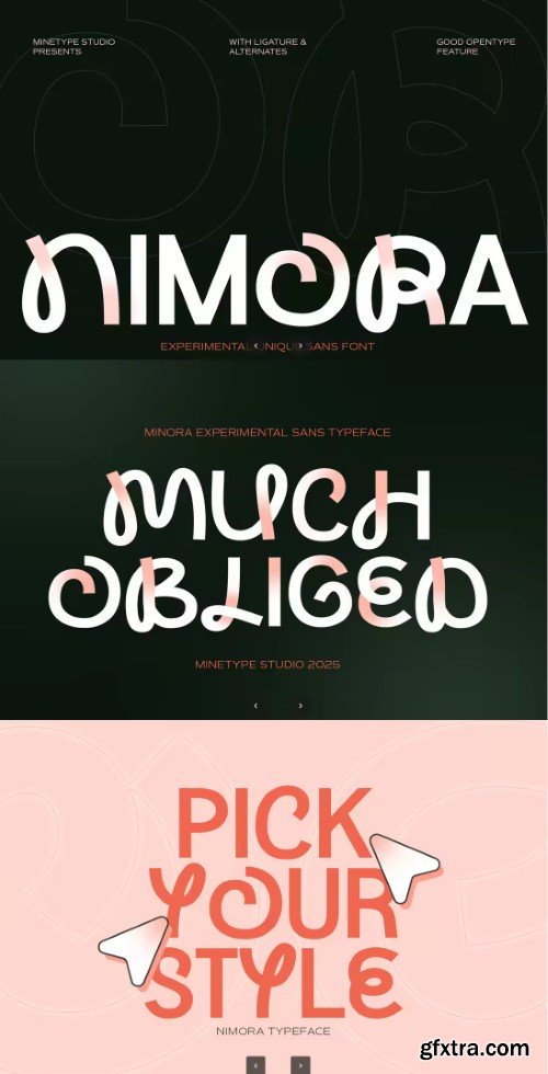 Nimora – Experimental Unique Sans Font