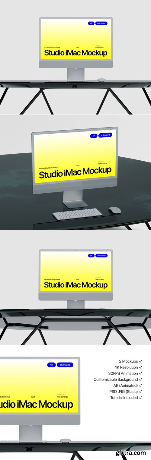 Animated iMac Studio Mockup