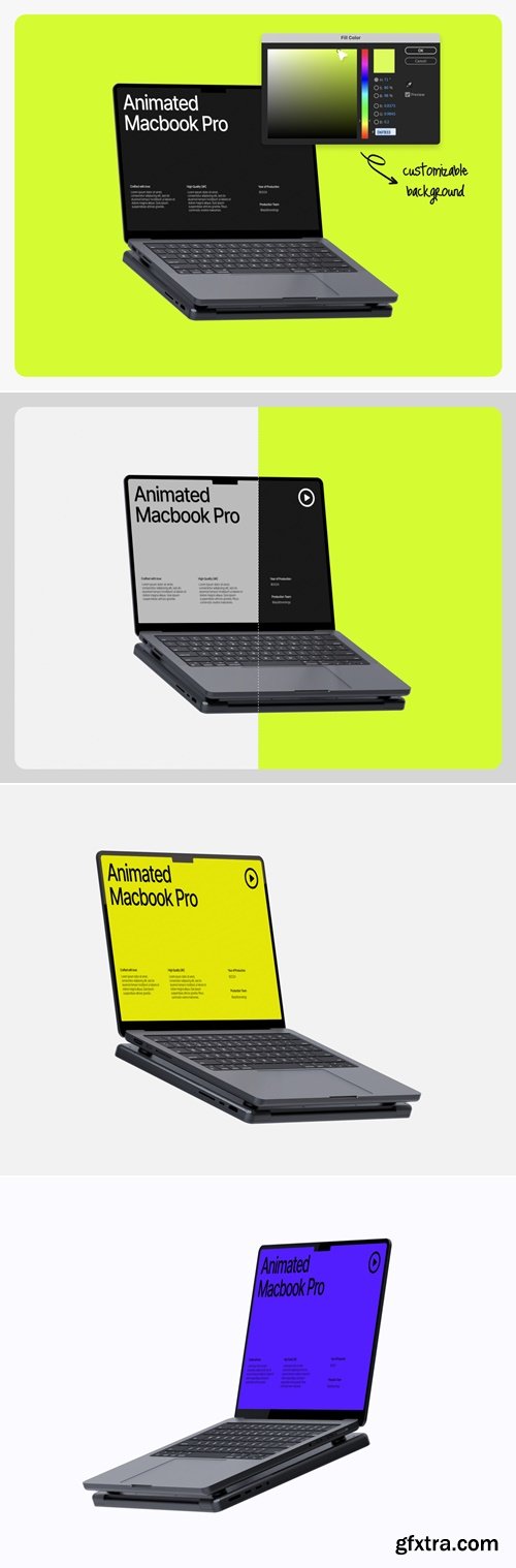 Macbook Pro Animated Loop Mockup