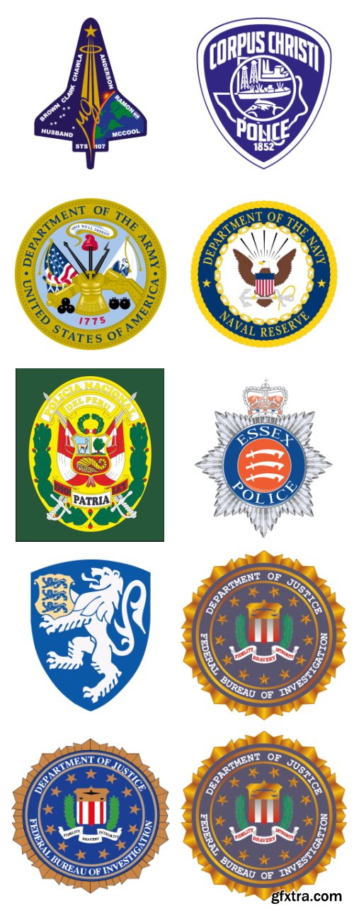 170 Top Secret Emblems EPS, AI & CDR