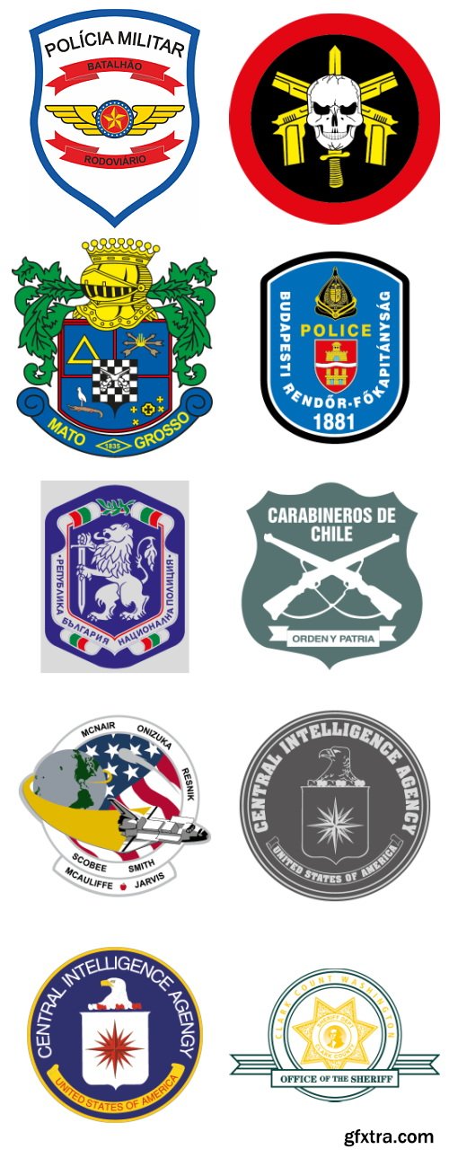 170 Top Secret Emblems EPS, AI & CDR