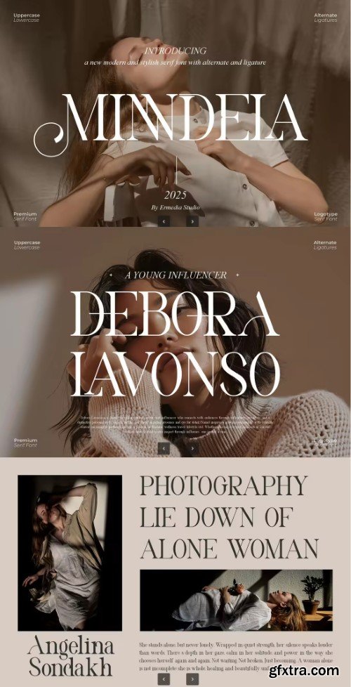 Minndela || Modern Serif Font