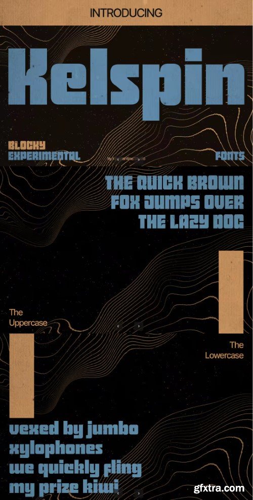Kelspin - Blocky Experimental Fonts Kelspin - Blocky Experimental Fonts