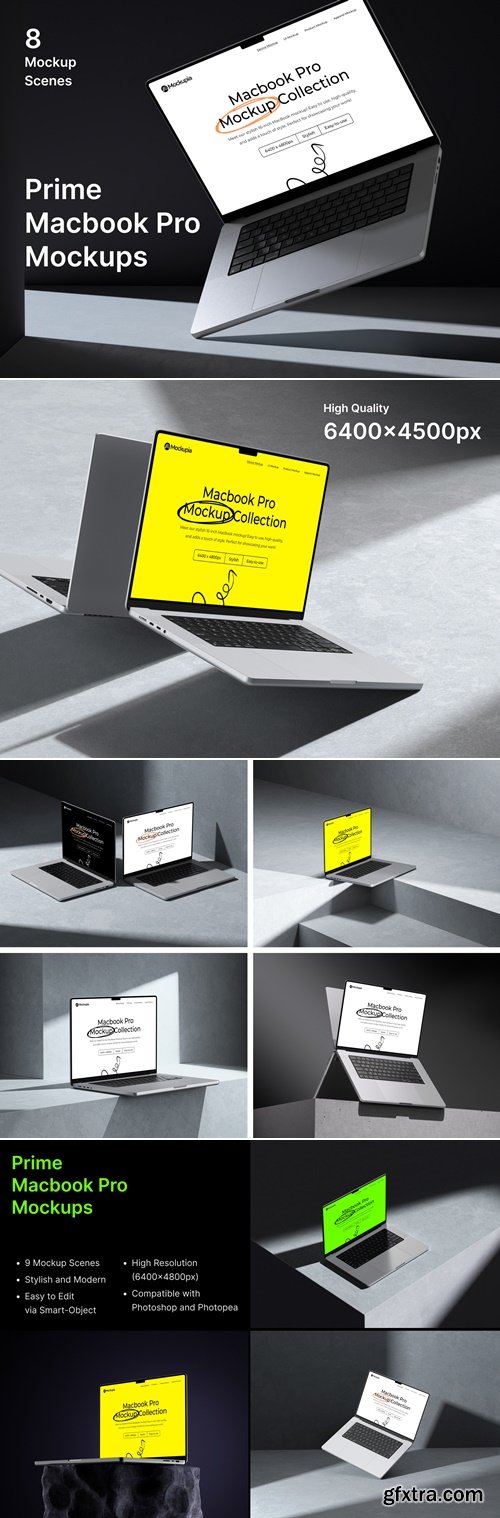 MockupCloud - Prime - MacBook Pro Mockup Collection
