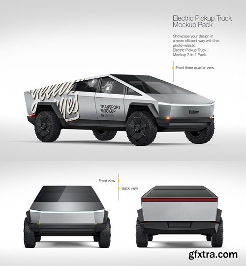 YellowImages - Electric Pickup Truck Mockup Pack 53080
