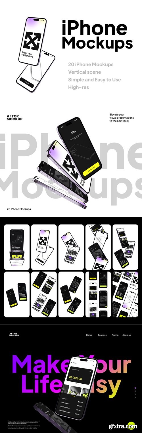 iPhone Vertical Mockups