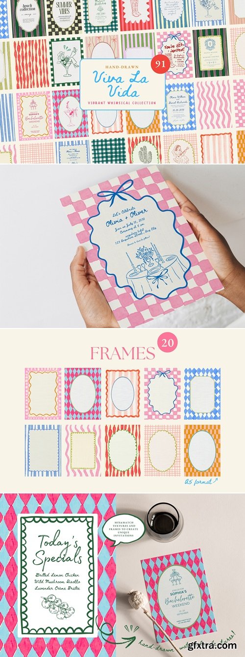 CreativeMarket - Whimsical Frame Art Collection 291570476