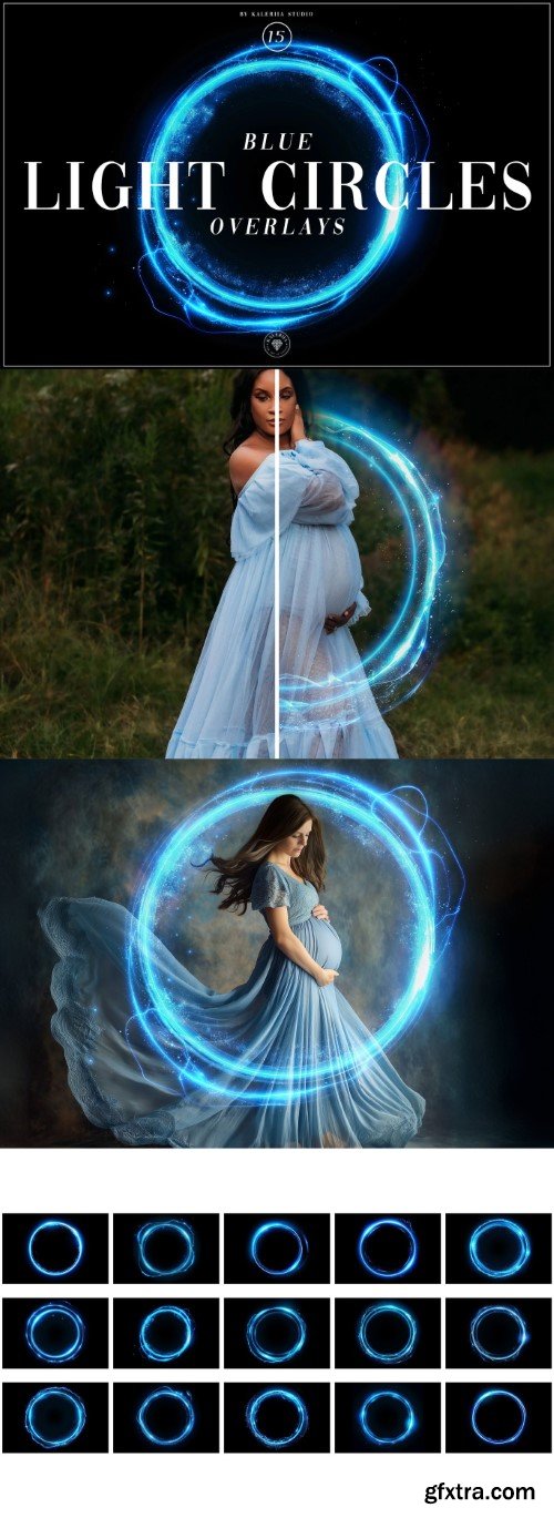 Blue Light Circles Overlays