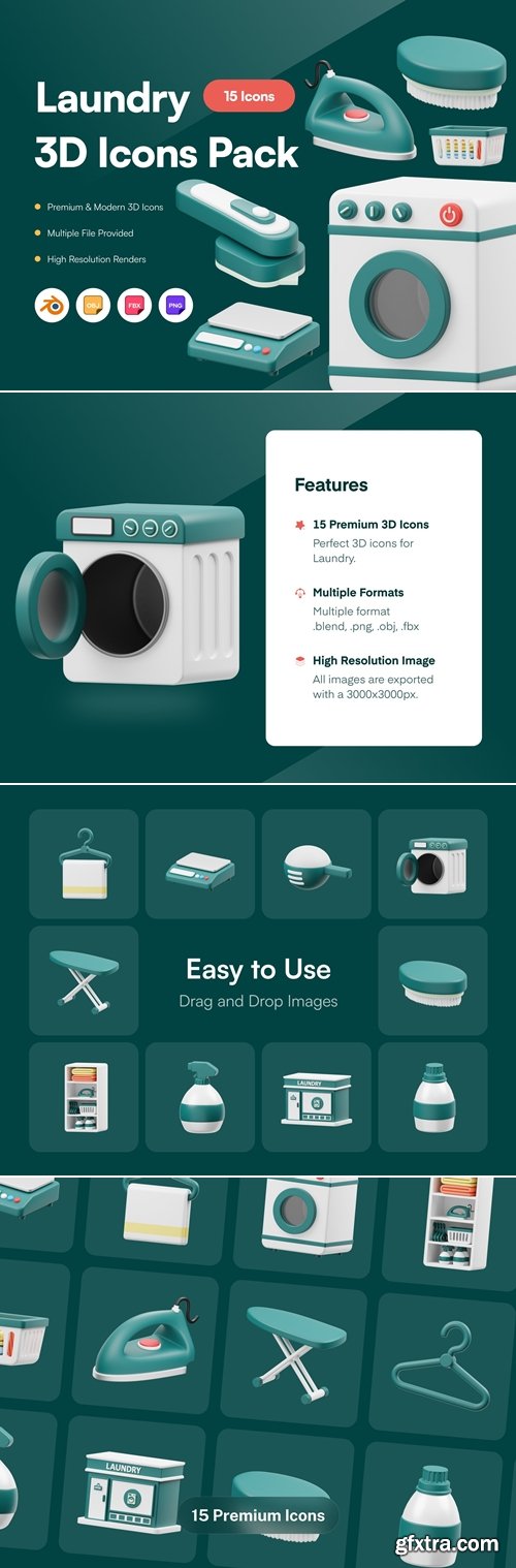 Laundry 3D Icon