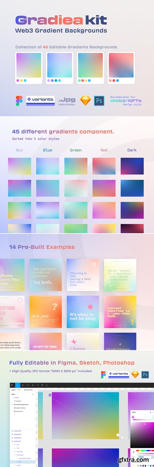 Gradiea Kit - Web3 Gradient Backgrounds
