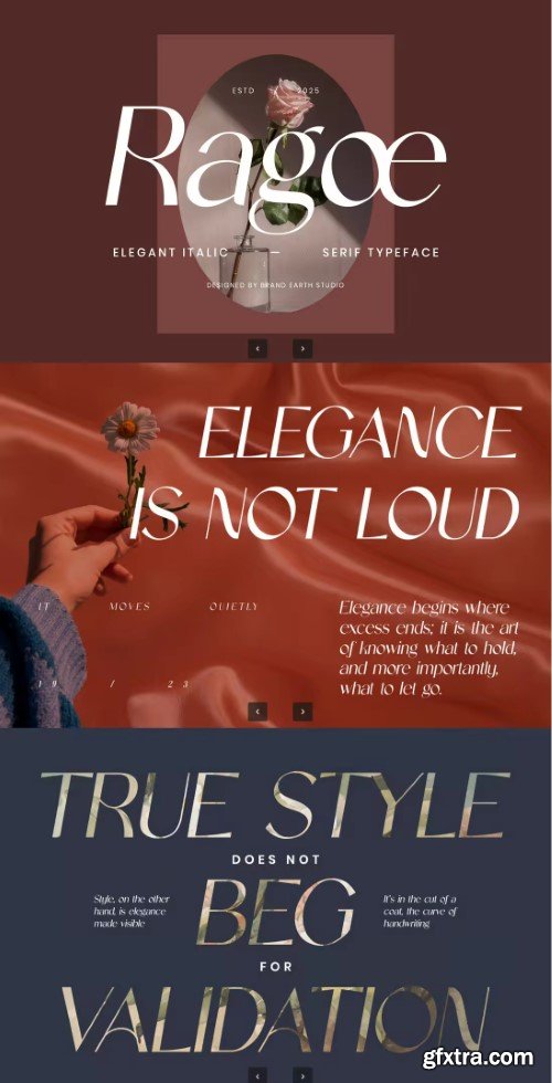 Ragoe Italic Serif Font