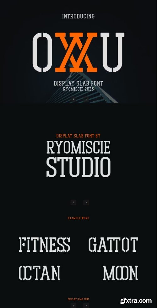 Oxxu - Display Slab Font