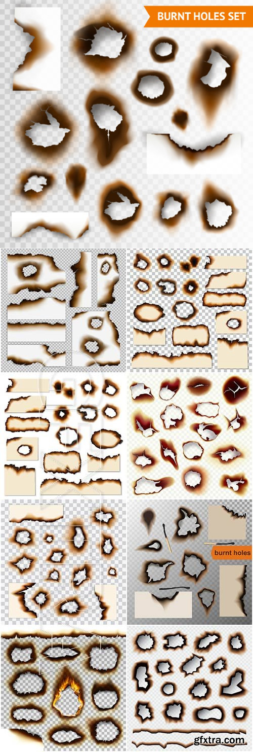 Unburnt Sheets of Paper with Cracks Caused by Fire 9xEPS Unburnt Sheets of Paper with Cracks Caused by Fire 9xEPS