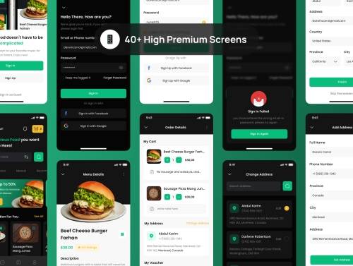 'Fodidi - Food Ordering Apps For UI Kits'