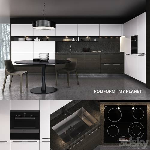 '3dsky Pro - Kitchen Poliform My Planet Handle (vray, corona)' '3dsky Pro - Kitchen Poliform My Planet Handle (vray, corona)'