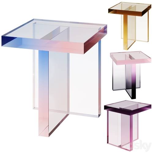 '3dsky Pro - Block Table and Purple Acrylic Coffee Table'