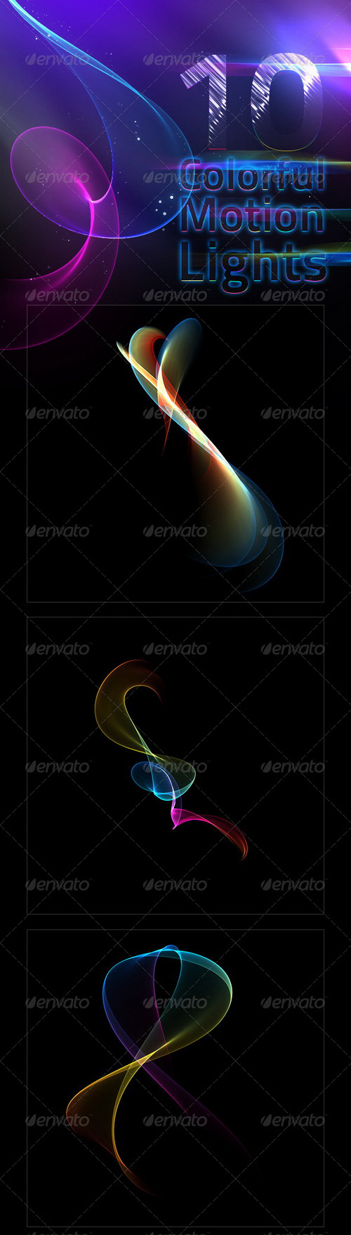 Abstract Motion Light Effects Pack 02, 10xPNG 6050677