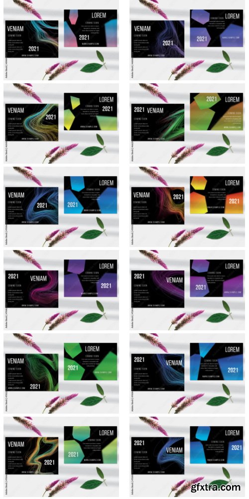 Flyer Layout With Abstract Motion Blur And Glowing Shape 27xAI