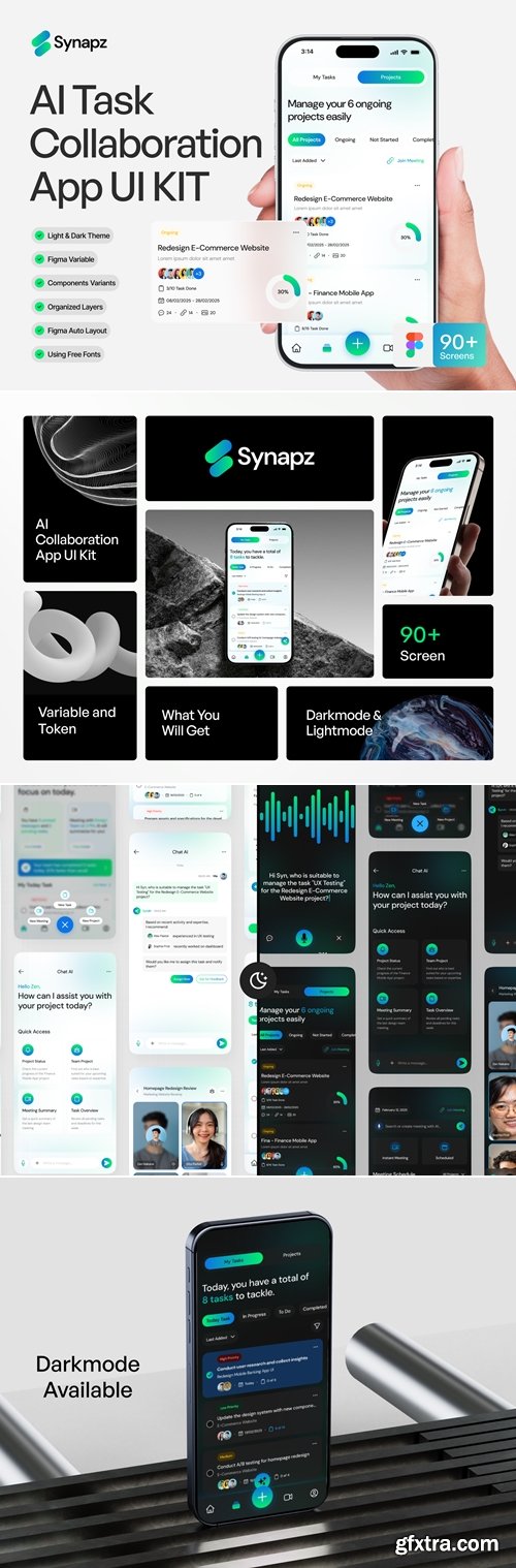 Synapz - AI Task Collaboration App UI KIT