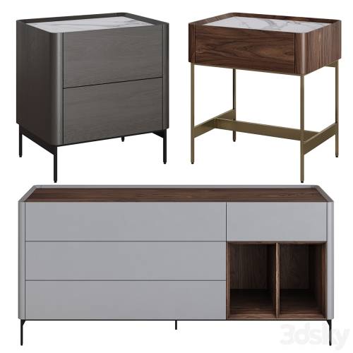 '3dsky Pro - Chest of drawers and bedside table Si-Lounge Iris by Furman'