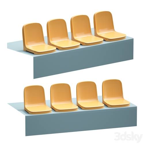 '3dsky Pro - Plastic chairs seats seats for the stadium grandstand' '3dsky Pro - Plastic chairs seats seats for the stadium grandstand'