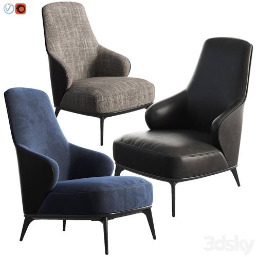 '3dsky Pro - Minotti Leslie Bergere Armchair' '3dsky Pro - Minotti Leslie Bergere Armchair'