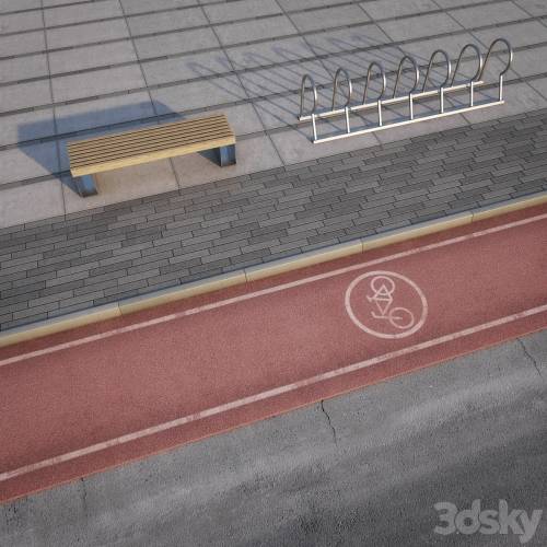 '3dsky Pro - bike path to the sidewalk' '3dsky Pro - bike path to the sidewalk'