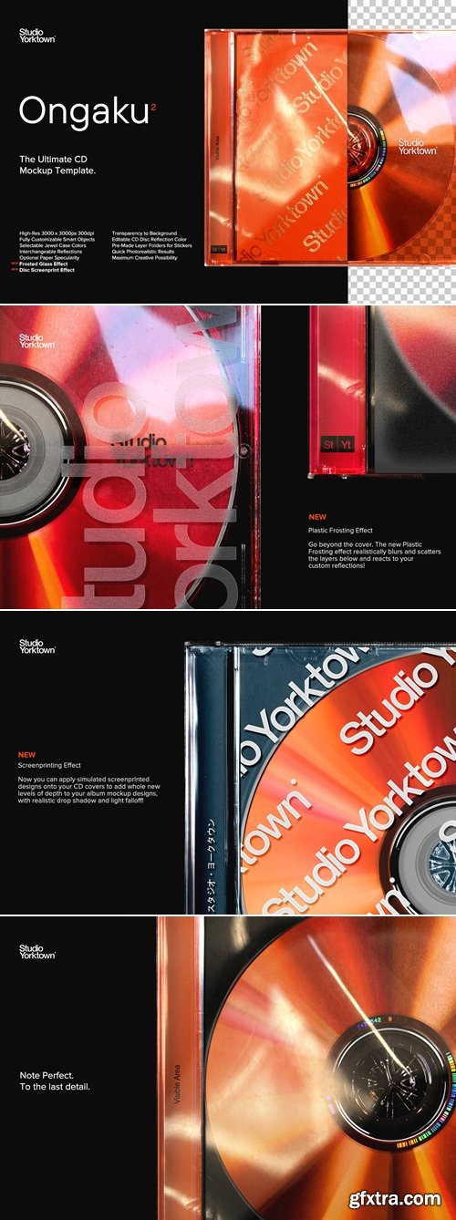 CreativeMarket - Ongaku - Ultimate CD Mockup Template 3952821