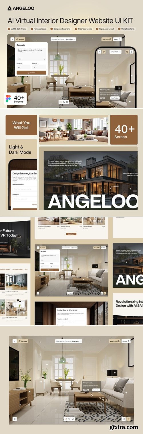 Angeloo - AI Virtual Interior Designer Website UI KIT
