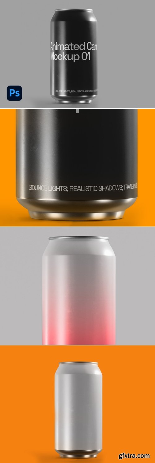 Animated Can Mockup for Photoshop