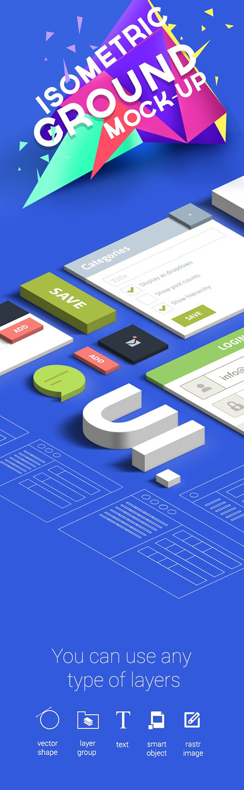 Isometric Ground Mock-UP Actions 11171437