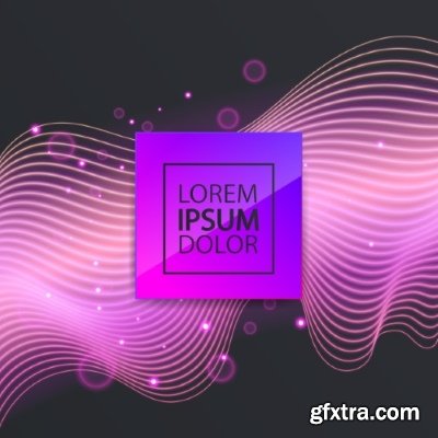 Fractal Geometric Abstract Decorative Lines Background 23xEPS