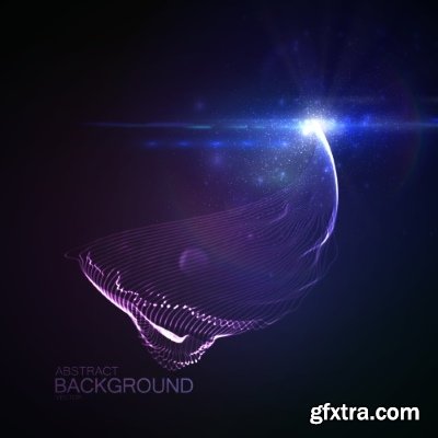 Fractal Geometric Abstract Decorative Lines Background 23xEPS