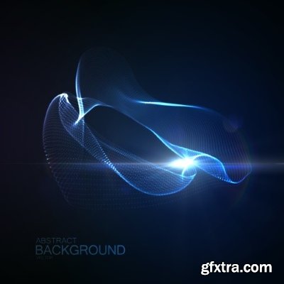 Fractal Geometric Abstract Decorative Lines Background 23xEPS