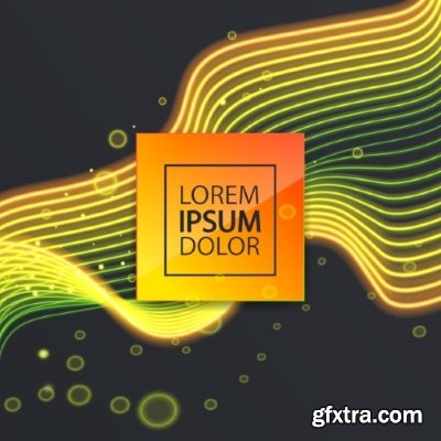 Fractal Geometric Abstract Decorative Lines Background 23xEPS