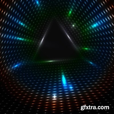 Fractal Geometric Abstract Decorative Lines Background 23xEPS