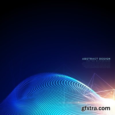 Fractal Geometric Abstract Decorative Lines Background 23xEPS