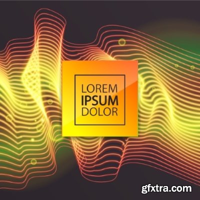 Fractal Geometric Abstract Decorative Lines Background 23xEPS