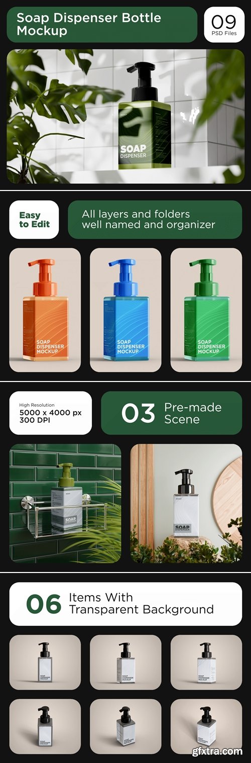 Soap Dispenser Bottle Mockup