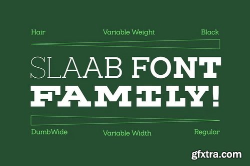 CreativeMarket - Slaab Font Family 45 Styles