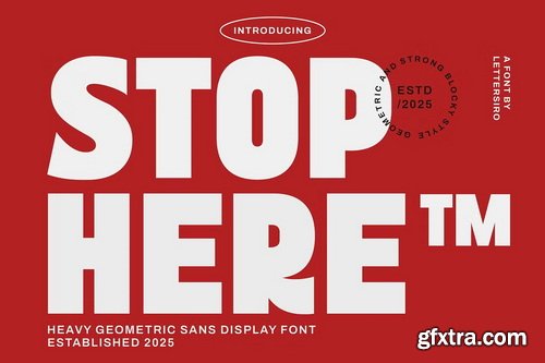CreativeMarket - Stop Here Bold Sans Font