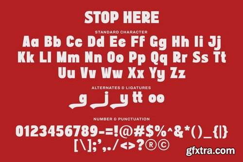 CreativeMarket - Stop Here Bold Sans Font
