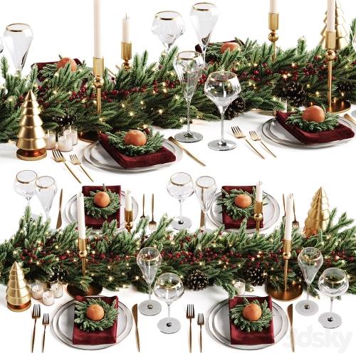 '3dsky Pro - Christmas table setting 3' '3dsky Pro - Christmas table setting 3'