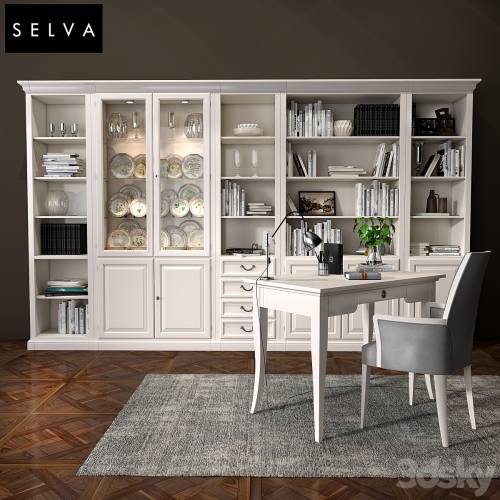 '3dsky Pro - Selva bookcase Mirabeau set sections02'