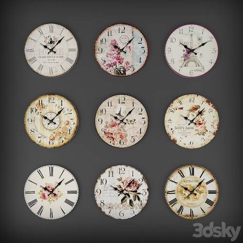 '3dsky Pro - Collection of wall clocks'