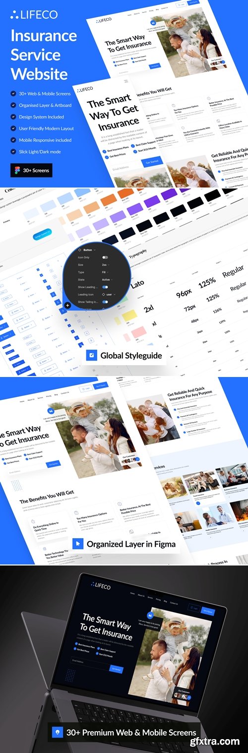 LifeCo - Insurance Service Website UI Kit