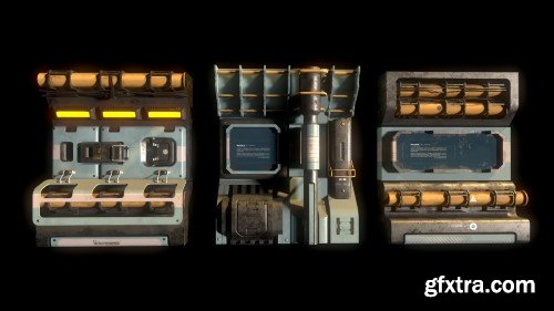 ArtStation - Sci-fi Corridor Modular Kit Vol 01